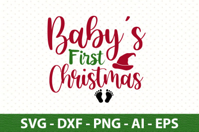 Baby&#039;s First Christmas svg