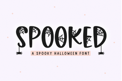 Spooked - Halloween Spider Web Font