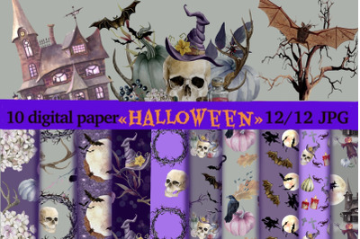 Halloween paper pack,seamless pattern