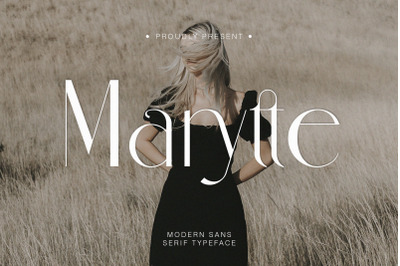 Marytte Modern sans serif Typeface