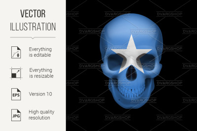 Somalian flag skull