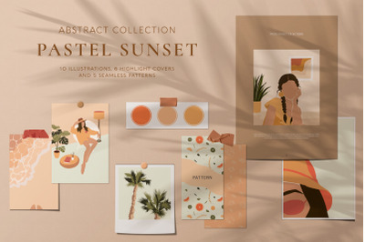 Pastel Sunset Abstract Collection