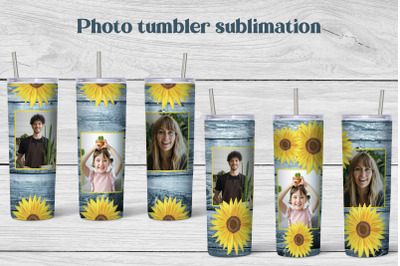 Photo tumbler sunflower | Photo frame sublimation