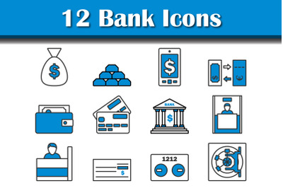 Bank Icon Set