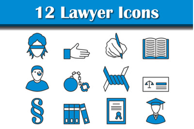 Lawyer Icon Set