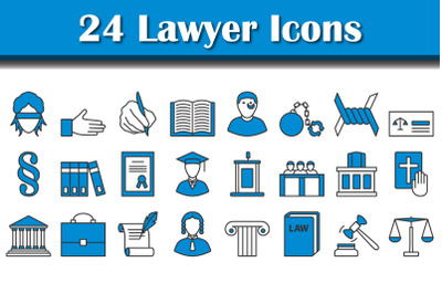 Lawyer Icon Set