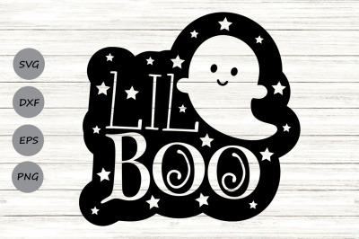 Lil Boo Svg, Halloween Svg, Kids Halloween Svg, Ghost Svg, Spooky Svg.