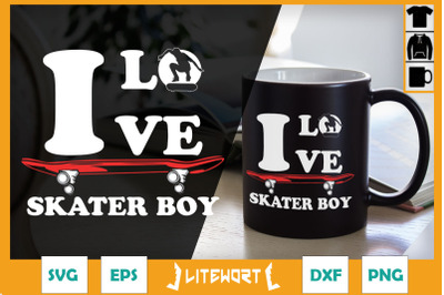 I Love Skater Boys Funny Skateboarding