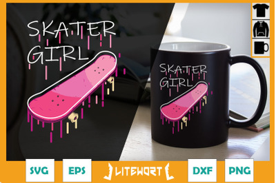 Skater Girl Skateboard Skateboarding