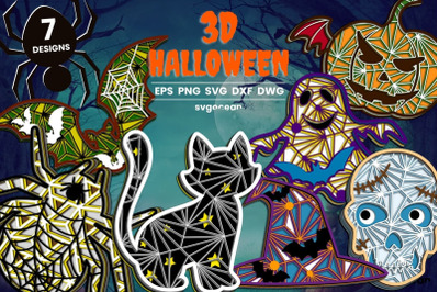 Halloween 3D Svg Bundle