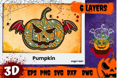 Pumpkin 3D SVG