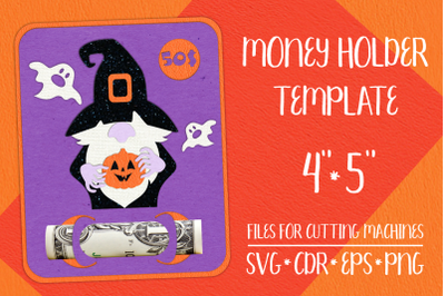 Gnome Halloween Card | Money Holder Template