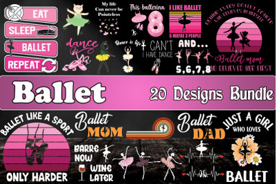 Ballet SVG Bundle 20 designs