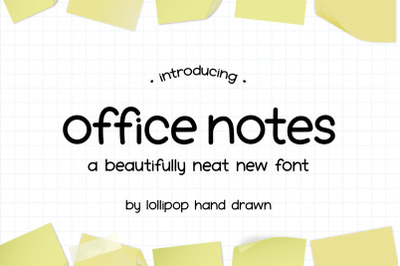 Office Notes Font (Handwriting Fonts, Handwritten Fonts, Neat Fonts)