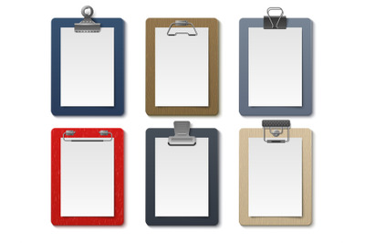 Realistic board tablets. Portable paper holder&2C; different clipboards c