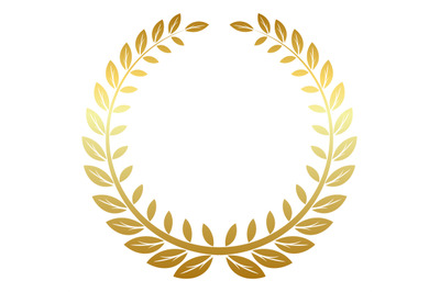 Golden wreath. Luxury frame. Premium award symbol