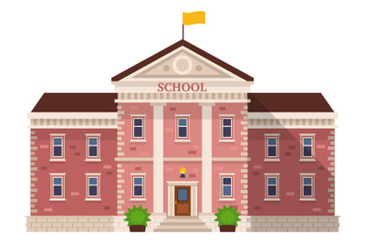 School icon. Children education symbol. Building front