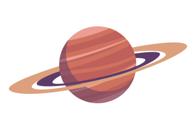 Planet with orbit ring. Saturn icon. Space symbol