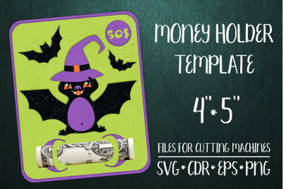 Bat Halloween Card | Money Holder Template