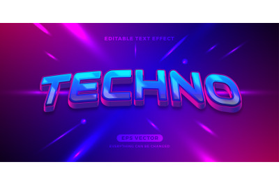Techno text effect