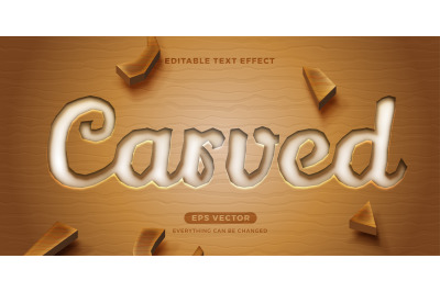 Carved text effect
