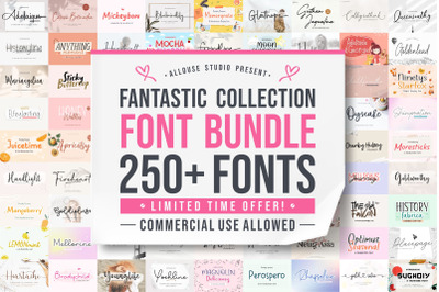 Fantastic Collection 250 Font Bundle
