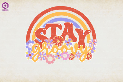 Stay Groovy Retro Rainbow