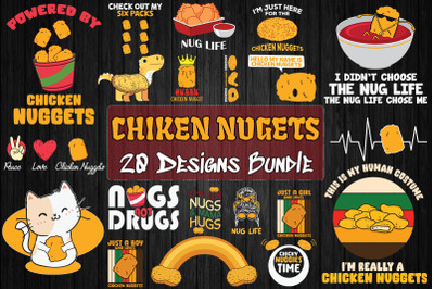 Chiken Nuggets Bundle SVG 20 designs