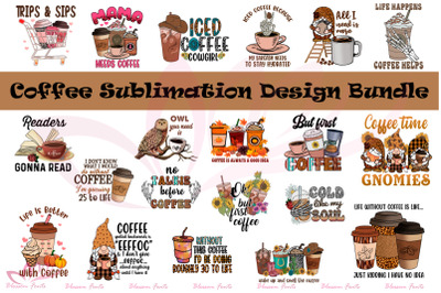 Coffee Sublimation Design Bundle