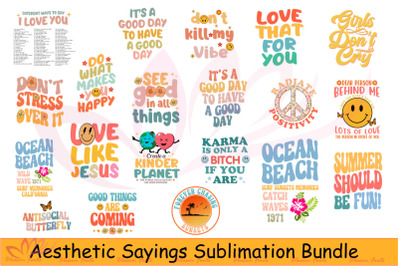 Aesthetic Sayings Sublimation Bundle