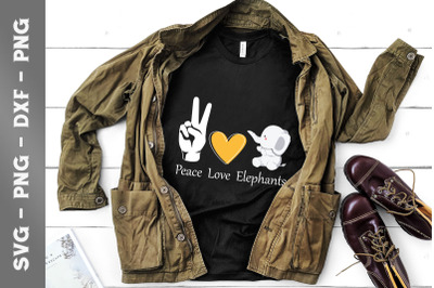 Peace Love Elephants Lover