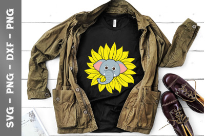 Sunflower Elephant Cute Elephants Lovers