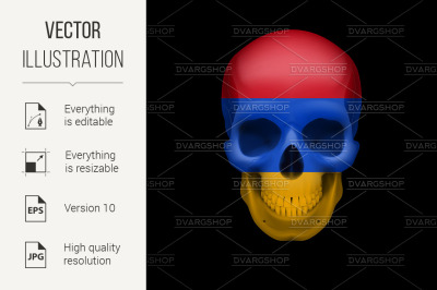 Armenian flag skull