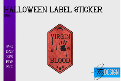 Halloween Labels Sublimation | Potion Labels | Vintage Bottle Labels