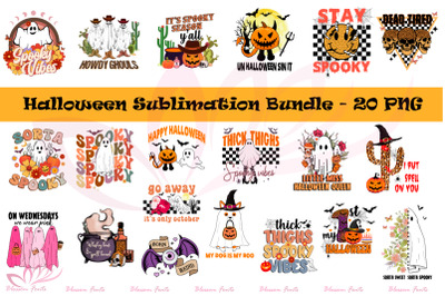 Halloween Sublimation Bundle - 20 PNG