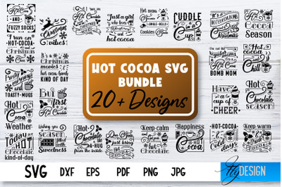 Hot Cocoa SVG Bundle | Winter Designs | Chocolate SVG