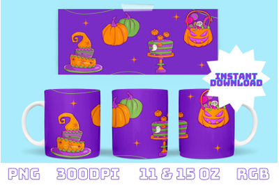 Colorful Halloween Mug Design 11 oz &amp; 15 oz