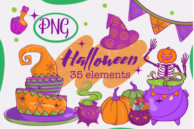 Spooky Halloween Clipart PNG
