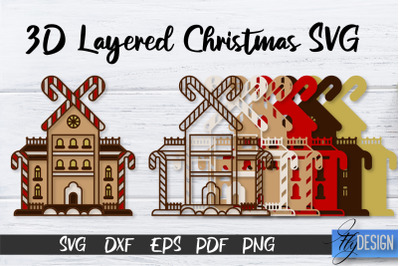 3D Layered Christmas SVG | Christmas Design | Multilayered SVG