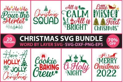Christmas SVG Bundle, Winter svg, Santa SVG, Holiday, Merry Christmas,
