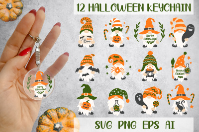 Halloween keychain bundle SVG / Halloween gnomes SVG