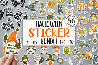 Halloween sticker bundle &2F; Halloween stickers in PNG