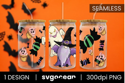 Halloween Gnome Can Glass Wrap Sublimation