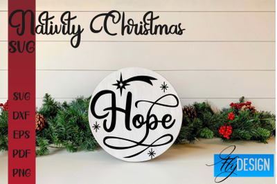 Nativity Christmas SVG | Christmas Design | Christian Round Ornaments