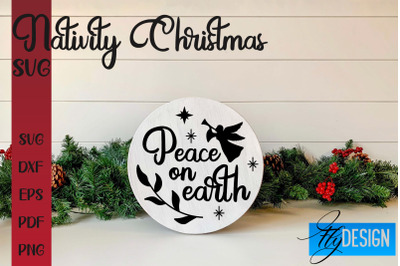 Nativity Christmas SVG | Christmas Design | Christian Round Ornaments