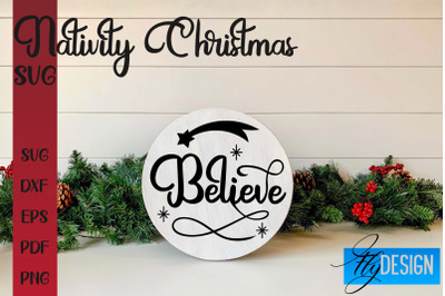 Nativity Christmas SVG | Christmas Design | Christian Round Ornaments