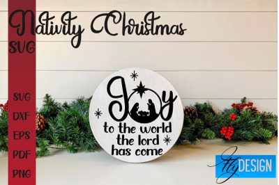 Nativity Christmas SVG | Christmas Design | Christian Round Ornaments