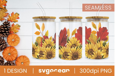 Fall Can Glass Wrap Sublimation