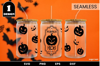 Pumpkin Can Glass SVG