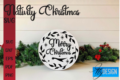 Nativity Christmas SVG | Christmas Design | Christian Round Ornaments